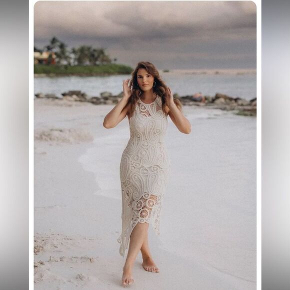 ZARA ASYMMETRIC CROCHET DRESS - Picture 10 of 10